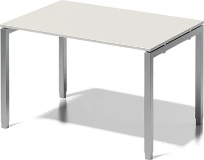Produktbild von Bisley Cito Schreibtisch U-Gestell verstellbar - Gestell: Silber, Größe:  120 x 80 cm, Nachbildung: Grauweiß