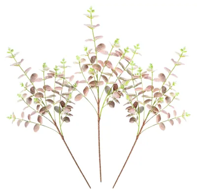 Produktbild von LAYBA Künstliche Eukalyptuszweige Rosé, Kunstpflanze Dekozweige für Vase, Hochzeit, Event, Tischdeko und moderne Wohnraumdeko