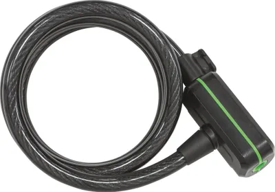 Produktbild von Kabel-Fahrradschloss spiralförmig 180 cm Länge mit Rahmenhalter und 3 Schlüsseln