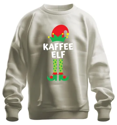 Productafbeelding van Kaffee Elf - Kerstcadeau: Uni sweatshirt/trui, natuurmotief, maat M