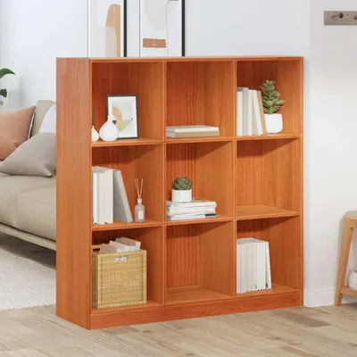 Obrázok produktu pre Maison Exclusive - Knižnica voskovohnedá 104 x 33 x 110 cm Masívne borovicové drevo