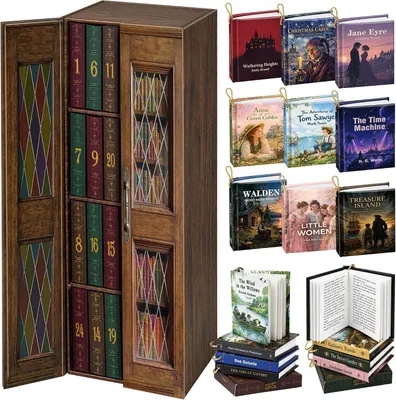 Image de Calendrier de l'Avent 2026 pour les amoureux des livres, décoration de sapin de Noël