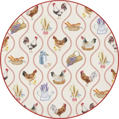 Produktbild von Kuchenteller COUNTRY LIFE Motiv 2 D. 19cm weiß bunt Porzellan Easy Life