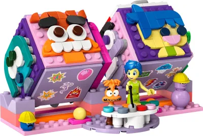 Productafbeelding van LEGO ǀ Disney Alles staat omgekeerd 2: Emotieblokken van Pixar, bouwset gebaseerd op de film voor kinderen met de personages Vreugde en Verdriet, bouwdoos om te bouwen en mee te spelen, cadeau voor meisjes en jongens 43248