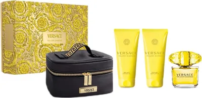 Produktbild von Versace Yellow Diamond EDT 90 ml + SG 100 ml + BL 100 ml + Kosmetiktasche W