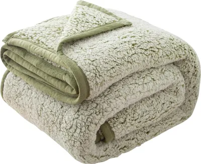 Produktbild von EMME Sherpa-Decke, Queen-Size-Größe, ultraweiche, warme Bettdecke, Mikrofaser, gemütliche Decke für Bett, Sofa, leicht, flauschig, Dicke, wendbar,