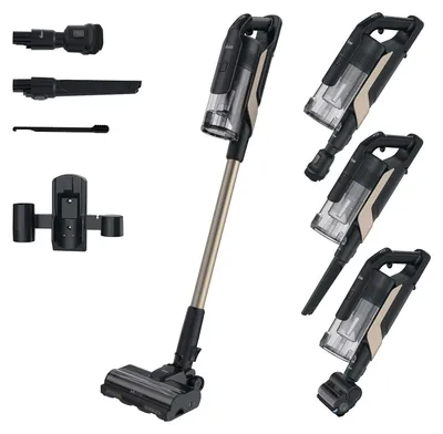 Produktbild von Hoover HF610P 011, Stabstaubsauger, Beutellos, Schwarz, Metallisch, 0,7 l, Urban Black, Dune Metallic, Trocken