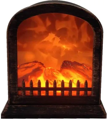 Produktbild von Unyqoos® Elektrischer Tischkamin mit realistischem Flammeneffekt, USB‑Anschluss & Batteriebetrieb, ABS, 14 x 5 x 11,7 x 16 cm, 600 g