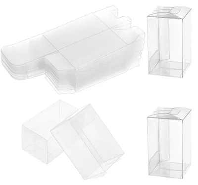 Image de Boîtes transparentes - 30 boîtes de rangement réutilisables - Pour bijoux et artisanat - Dimensions : 3,7 x 3,7 x 6,5 cm