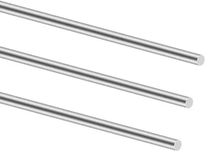 Produktbild von Runde Stahlstange - Metallrohre - Selbstbauprojekte - Korrosionsbeständig - 6 mm x 250 mm - Silber