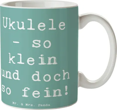 Produktbild von Mr. & Mrs. Panda Kaffeebecher Spruch Zauberhafte Ukulele - Meeresbrise - Geschenk, Bedruckte Tasse, Musik, Instrument, Lernen, Hawaii, Spaß, Kaffeetasse, Saiten, Musiker