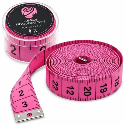 Productafbeelding van Meetlint kleermakersmeetlint - 150 cm - Cm en inch - Roze