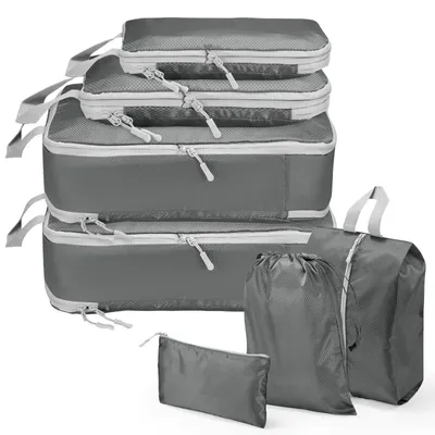 Imagen del producto de Omgoods - Juego de 7 bolsas organizadoras para ropa de viaje - Cubos de compresión para maletas y equipaje de mano