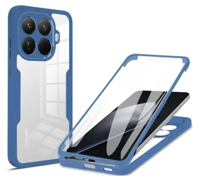 Produktbild von 360 Grad Hülle für Xiaomi 15T Pro Rundum vollschutz Integriertem Displayschutz Blau