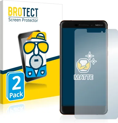 Produktbild von 2x BROTECT Schutzfolie für Nokia 6.1 / 6 2018 Displayschutz Displayschutzfolie Folie Matt Entspiegelungsfolie
