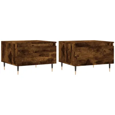 Produktbild von vidaXL Couchtische 2 Stk. Räuchereiche 50x46x35 cm Holzwerkstoff