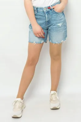 Zdjęcie produktu dla SZORTY DAMSKIE GUESS W3GD47 D4ZR1 NIEBIESKIE - Pants: 25
