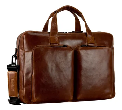 Produktbild von LEONHARD HEYDEN Leder Businesstasche Laptoptasche mit Laptopfach Porto Zip Briefcase 2 Compartment Brown braun