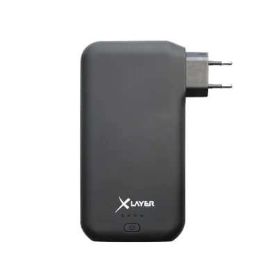 Produktbild von XLayer Powerbank PLUS 10.050mAh mit Netzstecker, schwarz