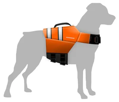 Produktbild von Aquadesign Hundeschwimmweste ORANGE Konfektionsgröße L