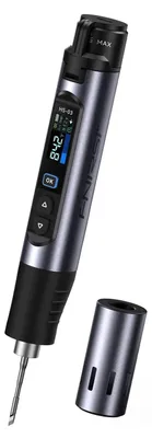 Produktbild von FNIRSI HS-03 Plus Lötkolben, 10W, 100-450°, 0,96 Display, 2600mAh 18650-Akku, 3 Lötspitzen