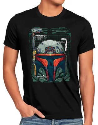Produktbild von A.N.T. Fett Tech Herren T-Shirt yoda mando kopfgeldjäger