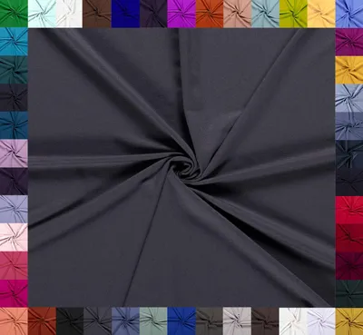 Locker drapiertes, elastisches Baumwoll-Jersey-Gewebe in Dunkelgrau, 8 % Elasthan, Öko-Tex Klasse 1, Meterware für Bekleidung.