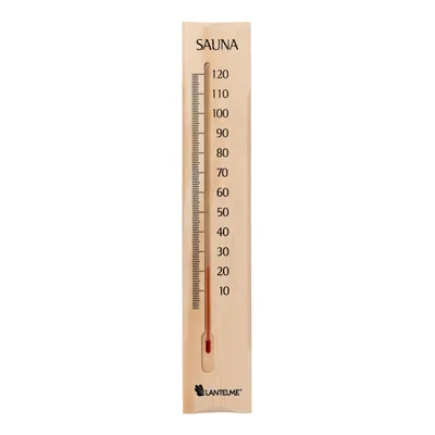 Produktbild von Holz Saunathermometer 38cm Temperatur bis 120°C Analog Saunatemperatur Messgerät Sauna Thermometer aus Kiefernholz für Wellness Entspannung Zubehör