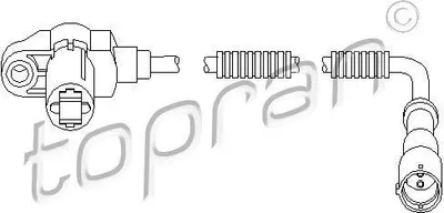 Produktbild von TOPRAN ABS Sensor Raddrehzahl Vorne Links Vorne Rechts für OPEL Astra F CC (T92) 207 448