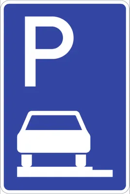 Produktbild von Verkehrsschild VZ315-60, Parken ganz auf Gehwegen links, Alu, RA2, 420x630 mm