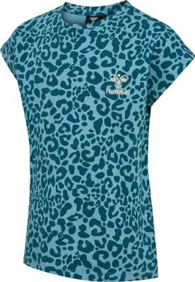 Produktbild von hummel hmlFLOWY AOP T-Shirt Mädchen 7058 - blue coral 116