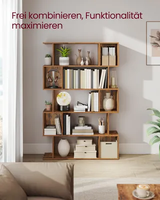 Produktbild von VASAGLE Bücherregal mit 5 Ebenen, Standregal, 24 x 90 x 159 cm, Aufbewahrungsregal mit offenen Fächern