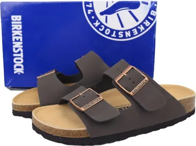 Zdjęcie produktu dla Birkenstock Arizona z miękką wkładką, brązowa gładka skóra
