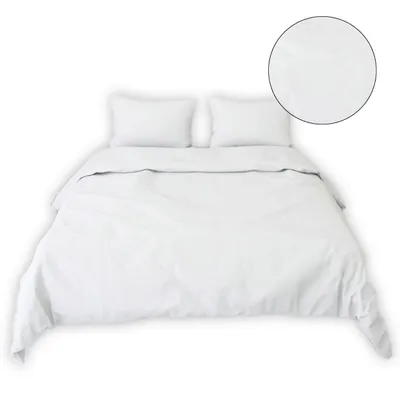 Zdjęcie produktu dla Pościel 160x200 cm 2x 70x80 Jednokolorowa gładka Comfort Biała 3 części