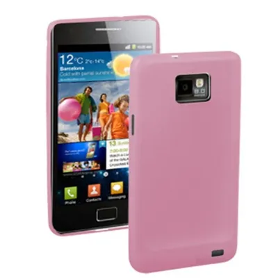 Produktbild von Schutzhülle Case Ultra Dünn 0,3mm für Handy Samsung Galaxy S2 i9100 Rosa Transparent