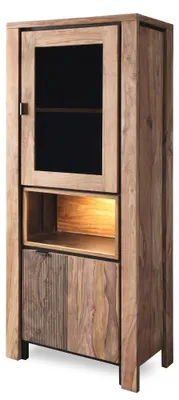 Produktbild von BANDUNG Vitrine 1 Glas- / 1 Holztür / 1 Ablage / Licht