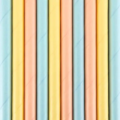 Produktbild von Strohhalm Papier 10Stk./195mm Pastel Bunt
