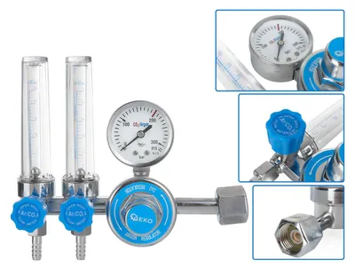 Immagine prodotto di Riduttore di pressione CO2 / argon a doppio flussometro