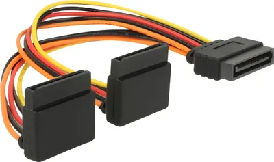 Obrázek produktu pro DeLOCK 60170, 0,15 m, SATA 15-pin, 2 x SATA 15-pin, Samec, Samice, Přímý
