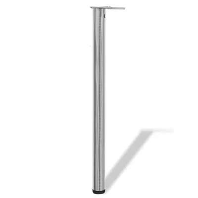 Zdjęcie produktu dla vidaXL 4x noga stołowa z regulacją wysokości nikiel szczotkowany 870 mm