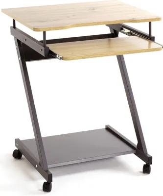Produktbild von Computertisch >22962< in anthrazit-eiche, MDF, Metall - 60x76x49cm (BxHxT)