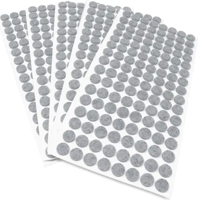 Produktbild von Adsamm® | 640 x selbstklebende Filzgleiter / Grau / Ø 12 mm / rund / Möbelgleiter aus Filz mit 3.5 mm Stärke