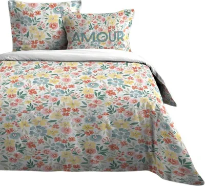 Produktbild von Bettwäsche-Set aus Baumwolle, FLOWER, 240 x 220 cm