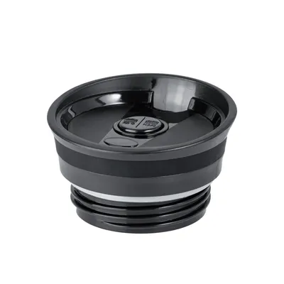 Produktbild von WELLGRO Thermobecher 400 ml + 1 Extradeckel - Edelstahl rostfrei - Silikon Soft-Touch Griffstück - BPA-frei - Isolierbecher doppelwandig - Travel Mug - Kaffeebecher to go, Farbe:Thermobecher Deckel