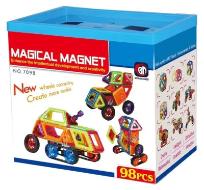Productafbeelding van Magische Magneet 98 elementen - Magnetische bouwstenen