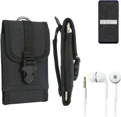 Produktbild von K-S-Trade Holster Schutz Hülle kompatibel mit Ulefone Note 6 Gürteltasche Handy Hülle Tasche outdoor Seitentasche schwarz 1x + Kopfhörer