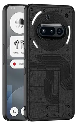 Produktbild von Für Nothing Phone 3a GKK Skin Feel Design Kunstleder / TPU Schutz Hülle Schwarz