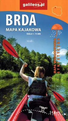 Produktbild von Brda. Wasserdichte Kajakkarte 1:75.000. Ausgabe 2023. Galileos