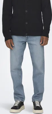 Immagine prodotto di Jeans Taglio Classico Pantaloni Denim Dritti Vita Media