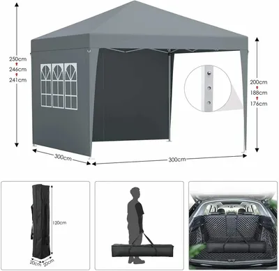 Obrázok produktu pre Partytent – Stan – Partytent 3x3 – Stan – Skladací partytent